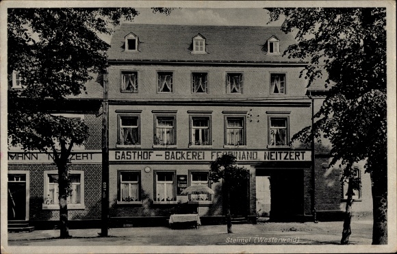 Postcard Steimel in the Westerwald, hotel pension, bakery