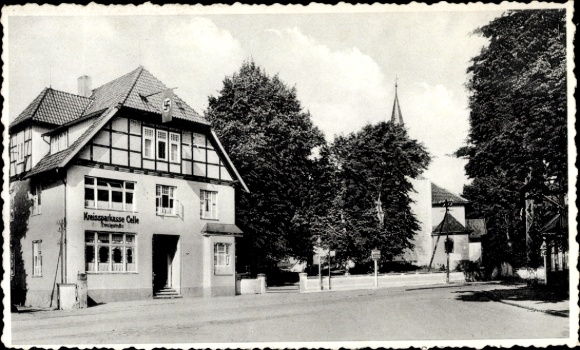 Ak Bergen in der Lüneburger Heide, Zweigstelle der Kreissparkasse Celle