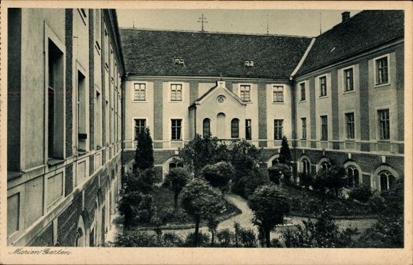 Postcard Zangberg in Upper Bavaria, Educational Institute St. Joseph of the Salesian Sisters, Mariengarten