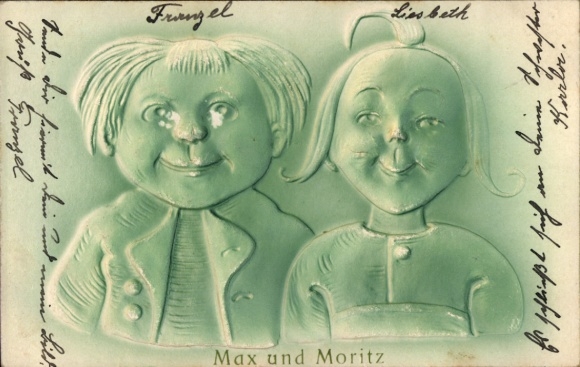 Reliëf Ak Max en Moritz, Portret