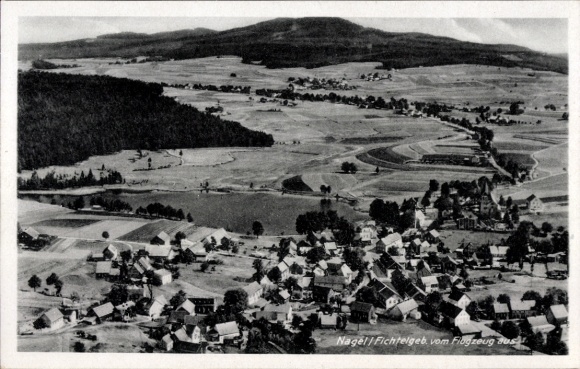 Postcard Nagel in the Fichtelgebirge Upper Franconia, aerial photograph