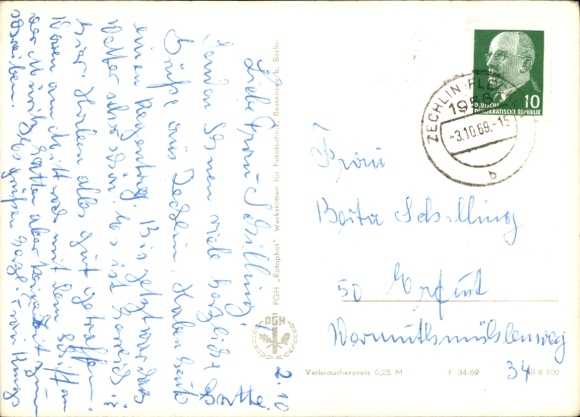 Postcard Flecken Zechlin Rheinsberg in der Mark, FDGB holiday homes, pictures of the surrounding area, water...