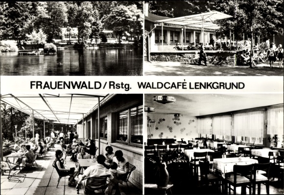 Postcard Frauenwald am Rennsteig Ilmenau Thuringia, Waldcafé Lenkgrund