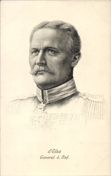 Artist Postcard General of the Infantry d'Elsa, Portrait, Stengel 49160