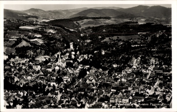 Postcard Bensheim on the Bergstraße, general view, aerial photograph