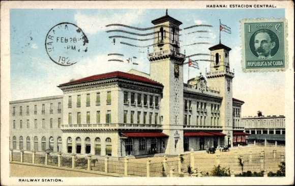 Postcard Havana Habana Cuba, Central Station