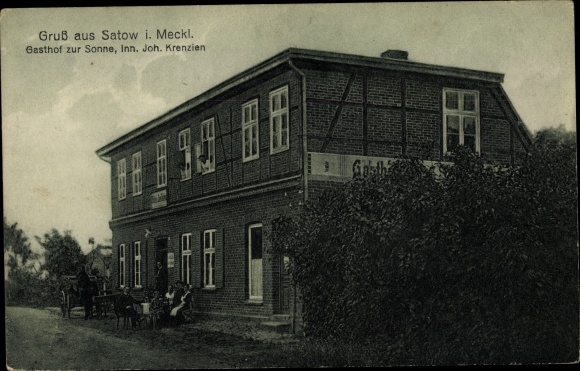 Postcard Satow in Mecklenburg, Gasthof zur Sonne