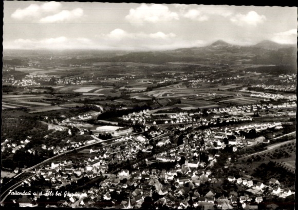 Postcard Göppingen in Württemberg, aerial view of a district, residential areas, rural surroundings