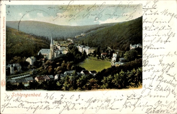 Postcard Schlangenbad in Taunus Hessen, general view