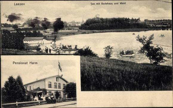 Ak Leezen in Holstein, See, Badehaus, Wald, Pensionat Harm