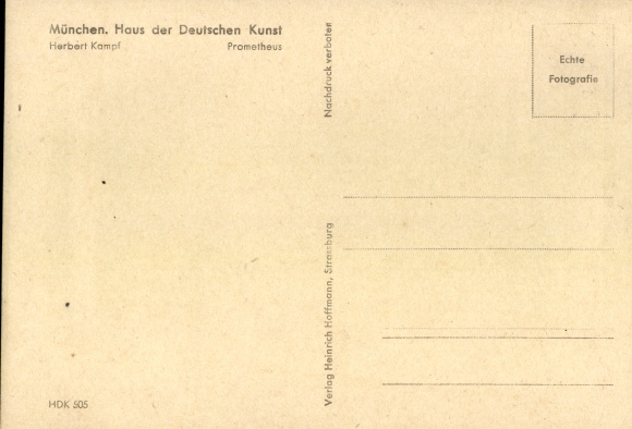 Artist Postcard Kampf, Herbert, Prometheus, Ikarus, HDK 505