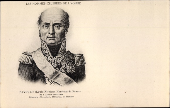 Artist Postcard Marshal of France Louis Nicolas Davoust, Winner of Auerstaedt