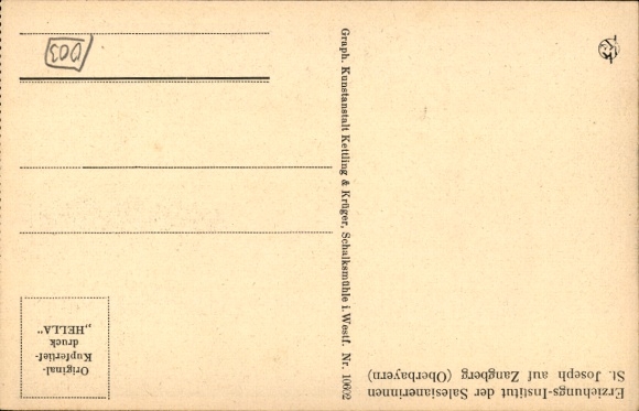Postcard Zangberg in Upper Bavaria, Educational Institute of the Salesian Sisters of St. Joseph, Kirchenplatz