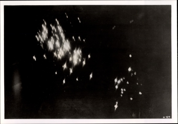 Photo Heinrich Hoffmann, German Luftwaffe bombs on English islands, aerial photograph, May 1941