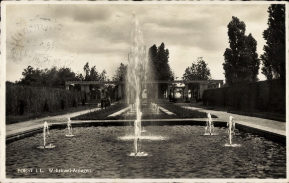 Postcard Forst in Lusatia, fountains, parks, trees, historical architecture, quiet atmosphere...