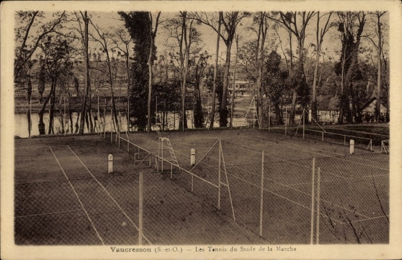 Ak Vaucresson Hauts de Seine, Tennisplätze, Bäume, ruhige Landschaft