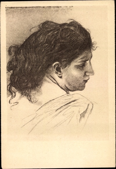 Artist PC Feuerbach, Anselm, female study head, woman, WHW