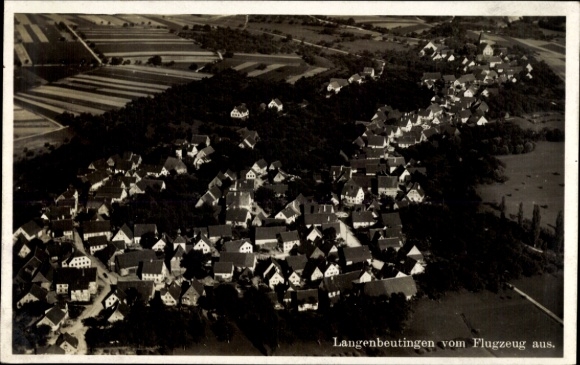 KP Langenbeutingen Langenbrettach w Wirtembergii, zdjęcie lotnicze