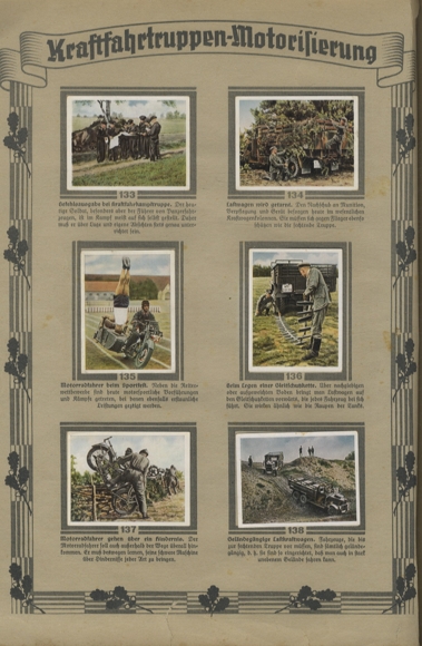 The German Wehrmacht collector's photo album of the cigarette industry 1936