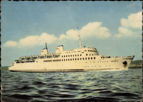 Ak MS Sassnitz, Eisenbahnfährschiff der Deutschen Reichsbahn