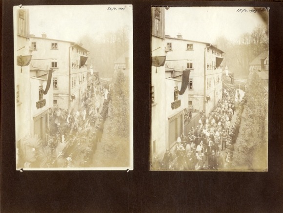 Photo album Greiz 85 original photos 1900-1922 Zeppelin flooding funeral Prince Heinrich XXII. re