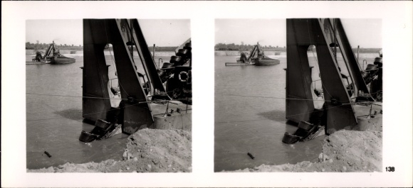 Stereo image photo &quot;The NS model companies 1937-38&quot; No. 448 III/138, Hanseatische Kieswerke Güster