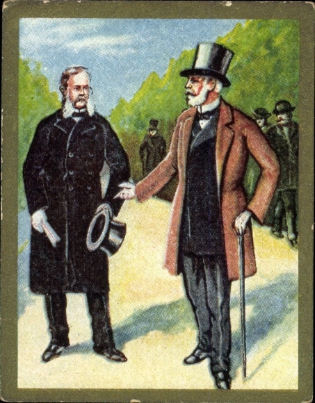 Collector's picture Everything for Germany Picture No. 212, King Wilhelm and Ambassador Benedetti 1870