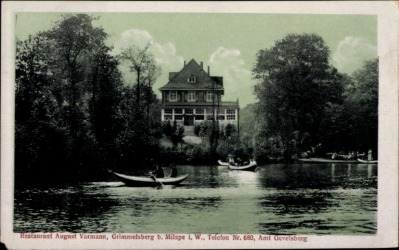 Ak Gevelsberg in het Ruhrgebied, Restaurant August Vormann