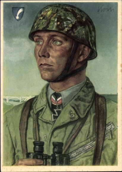 Artist PC Willrich, Wolfgang, Major Koch, paratroopers, VDA P 1 R 10 No. 2