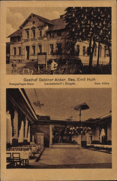 KP Leukersdorf Jahnsdorf w Rudawach, Gasthof Goldner Anker, widok wnętrza