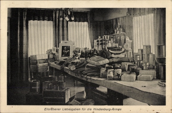 Postcard Eilsleben in Saxony Anhalt, Love Gifts for the Hindenburg Army