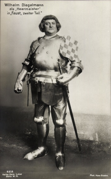 Ak Schauspieler Wilhelm Diegelmann,Herrmeister i. Faust