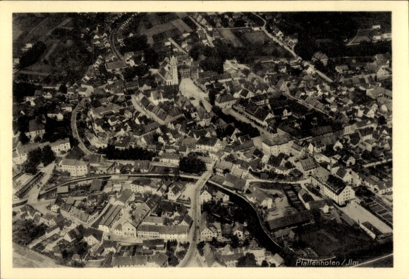 Ak Pfaffenhofen an der Ilm Oberbayern, Fliegeraufnahme