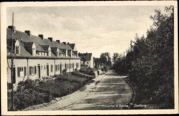 Postcard Kitzscher in Saxony, settlement