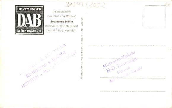 Postcard Horsten Bad Nenndorf am Deister, Gasthaus Rottmanns Mühle, interior view