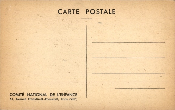 Artist Postcard Lesourt, The Two Bulls and the Frog, Fable, National Children's Week