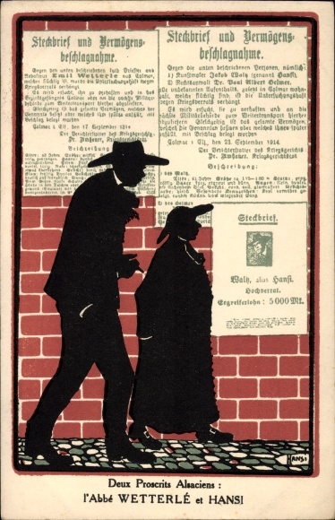 Artist PC Waltz, Hansi, profile and confiscation of property, L&#39;Abbe Wetterle et Hansi