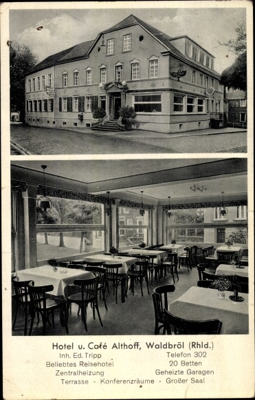 PC Waldbröl North Rhine Westphalia, Hotel Cafe Althoff, interior view