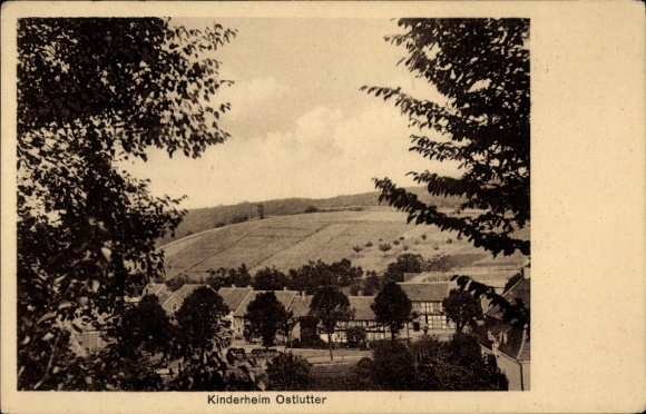 Postcard Ostlutter Lutter am Barenberge Harzvorland, view to the children's home
