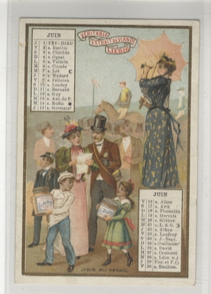 Liebig single image Sanguinetti 371 Calendario (anno 1893) image f 1893