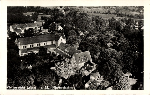 Postcard Kloster Lehnin in der Mark, aerial photograph of the monastery