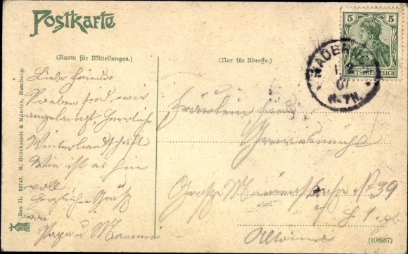 Ak Radbruch in Nedersaksen, Schäfer Ast, woongebouw, eikenbladeren