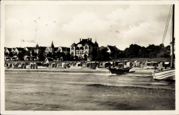 Postcard Ostseebad Ahlbeck on Usedom, Haus Meereswarte, Waldesser