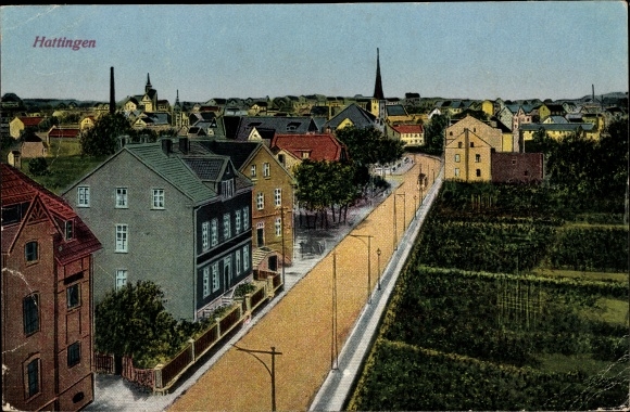 KP Hattingen Nadrenia Północna-Westfalia, widok na ulicę