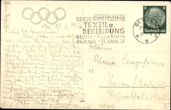 Postcard Berlin Charlottenburg Westend, Reichssportfeld, Dietrich Eckardt stage