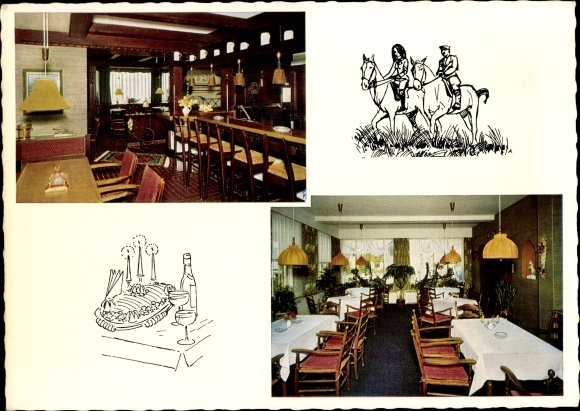 Ak Jesteburg in Niedersachsen, Hotel- und Restaurant Gasthaus Niedersachsen, Speiseraum