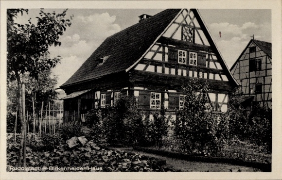 Ak Rudolstadt in Thüringen,  Birkenheider Haus, Fachwerkgebäude, Thüringer Wald
