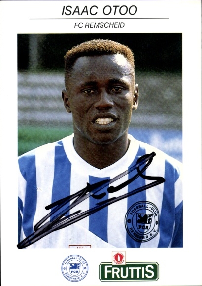 Autograph card footballer Isaac Otoo, FC Remscheid, autograph