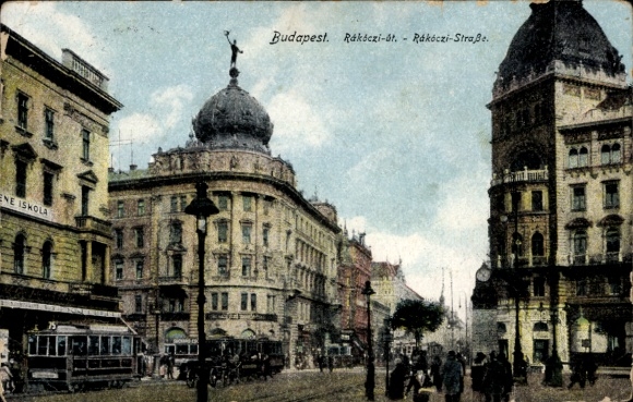 KP Budapeszt Węgry, Rakoczistraße, tramwaj nr 75