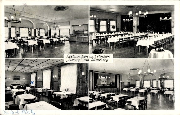 Postcard Stadthagen in Lower Saxony, Restaurant Ölkrug am Bückeberg, interior view